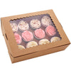 "Deluxe Cupcake Box Set - Safely Transport and Showcase 12 Delicious Cupcakes - Perfect for Bakers, Bakeries, and Dessert Lovers!"