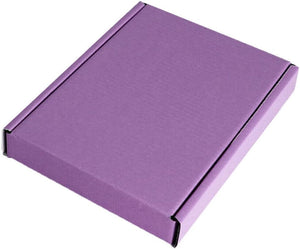 "Stylish Purple Satin Cardboard Boxes for Easy Shipping (C6 Size, 16.3cm x 11cm x 2cm)"