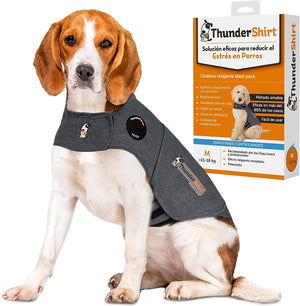 "Thunderpaws Calming Jacket: Instant Relief for Dog Anxiety - Grey, 5 Sizes Available!"