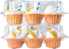 "Katgely Cupcake Containers - Pack of 30, Clear Plastic Boxes, Stackable & Disposable - Perfect for Transporting and Showcasing Your Delicious Cupcakes!"
