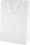 "50 Elegant White Luxury Paper Bags with Rope Handles - Perfect for Any Occasion - Medium Tall Size"