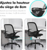 Office Chair, Ergonomic Desk Chair, Breathable Mesh Computer Chair, Comfy Swivel Task Chair with Flip-Up Armrests and Adjustable Height