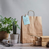 "250 Brown Paper Carrier Bags - Strong Twisted Handles - Perfect for Medium-Sized Items - 10"X4.5"X12""