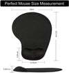 "Ultimate Comfort and Precision:  Black Anti-Slip Mouse Mat with Gel Foam Wrist Support - Enhance Your PC and Laptop Experience!"