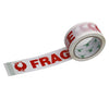 " Fragile Secure and Sticky Packing Tape - 6 Rolls + 1 Dispenser - No Bubble, Heavy Duty Tape for Moving, Sealing Parcels, and Shipping - 45Mic x 48mm x 66m"