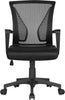 Adjustable Office Chair Ergonomic Mesh Swivel Computer Comfy Desk / Executive Work Chair with Arms and Height Adjustable for Students Study Black