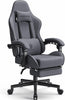 Gaming Chair for Adults, Computer Chairs with Footrest, Ergonomic PC Chair with Massage, Office Chair with Armrests, up to 150Kg, Grey