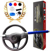 "Ultimate Car Security: Protect Your Vehicle with our Adjustable Steering Wheel Lock - Universal Fit, Anti-Theft, and Self Defense Features - Ensure Safety and Peace of Mind!"