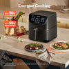"Effortless Cooking with the 5.5L Air Fryer: Enjoy Oil-Free, Time-Saving Meals with 11 Presets and 100 Recipes Cookbook! Non-Stick, Easy-to-Clean Design, 1700-Watt Power - CP158-AF"