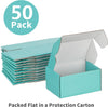 "Teal Shipping Boxes - Pack of 50, Perfect for Mailing and Packing - Small and Sturdy Cardboard Boxes - 6X4X3 Inches"