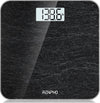 "Get Fit with our High-Precision Digital Bathroom Scale - Measure Your Body Weight with Ease! (Stone/Lb/Kg) - Sleek Black Design, Large Platform for Comfortable Weighing, Powered by Core 1S Technology"