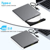 "Ultimate External CD DVD Drive: High-Speed USB 3.0 & Type-C, SD TF Slot, 2 USB Ports - Perfect for Macbook Pro, PC, and More!"