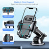 "Ultimate Stability 4-in-1 Car Phone Holder: 360° Rotation, One-Button Release for 4.7 to 6.7 Inch Smartphones!"