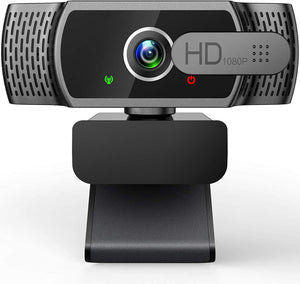 "1080P FHD Webcam with Privacy Cover and Mounts - Perfect for Video Conferencing on Desktops and Laptops!"